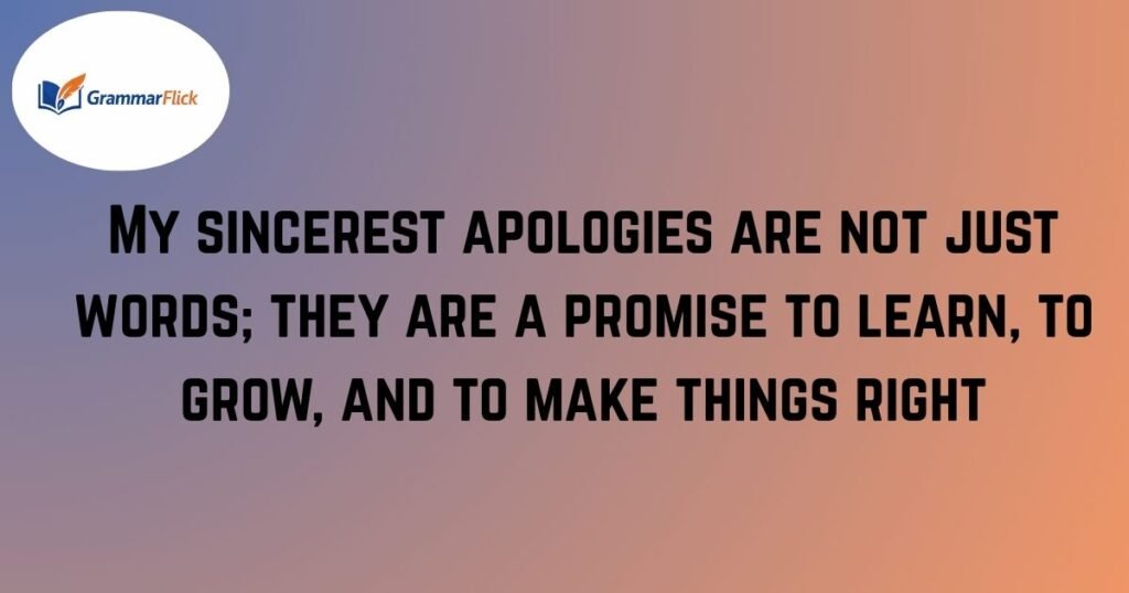 My Sincerest Apologies