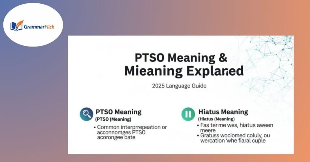 PTSO Meaning slang