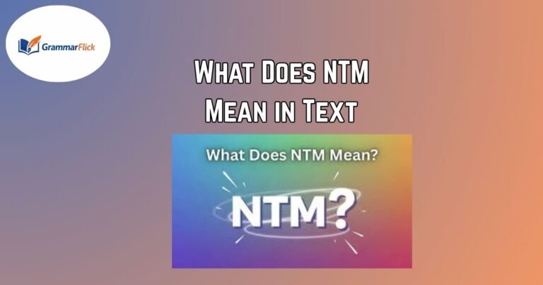 What Does NTM Mean in Text