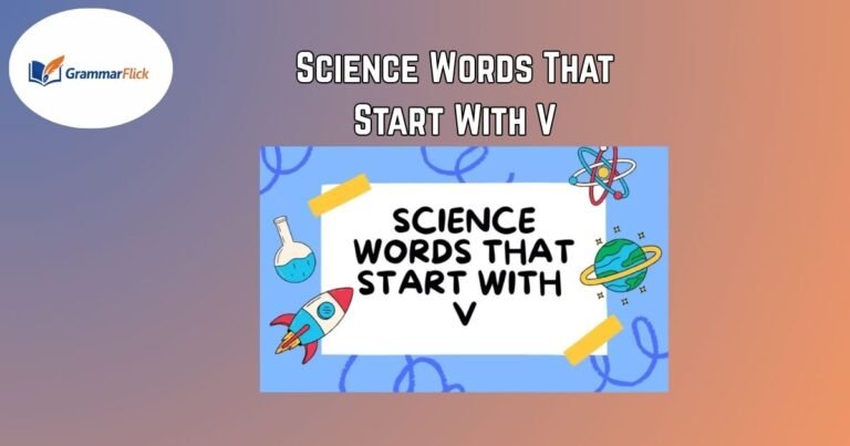 Science Words That Start With V
