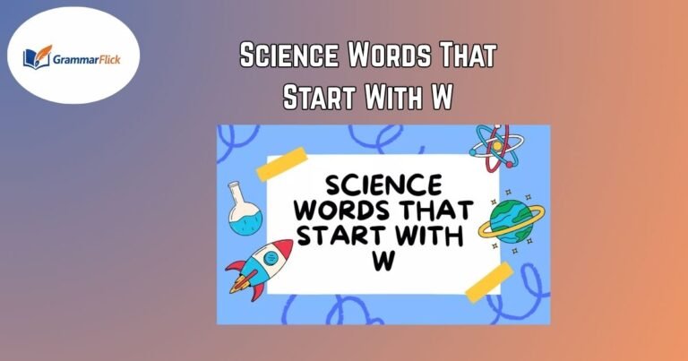 Science Words That Start With W