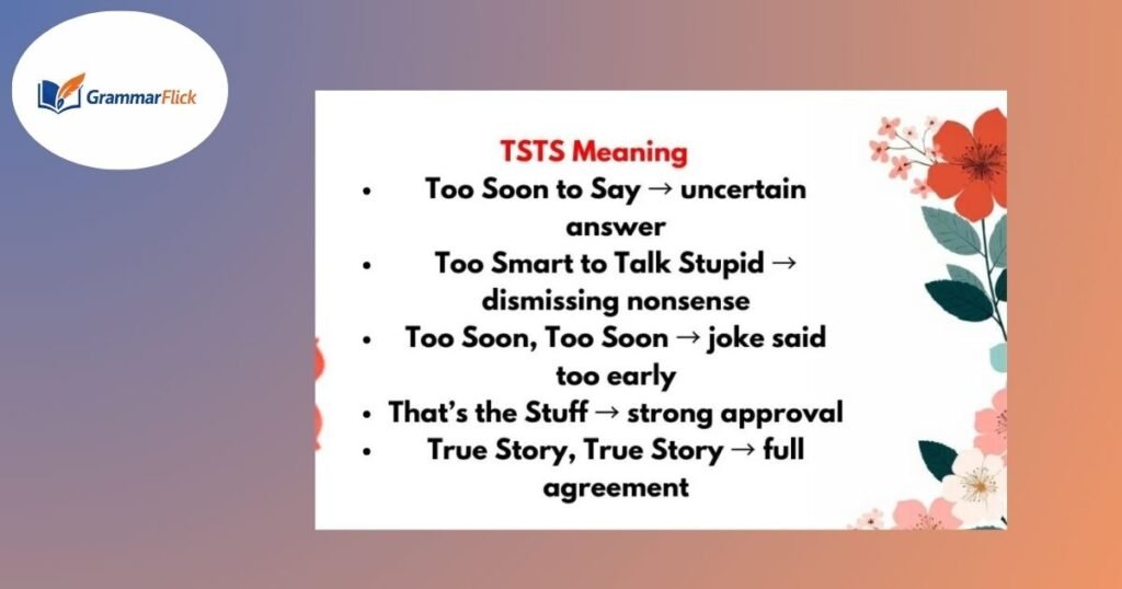 TSTS slang popular