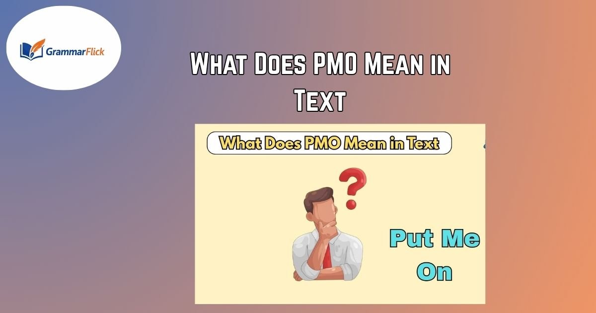 What Does PMO Mean in Text