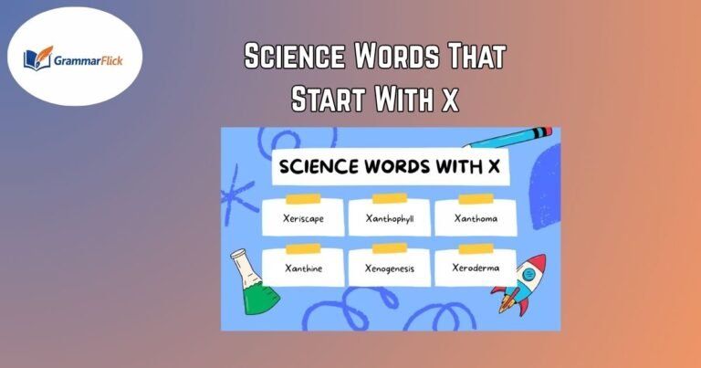 Science words that start with X